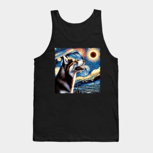 Siberian Huskie Eclipse Expedition: Stylish Tee for Snow-Loving Dog Fans Tank Top